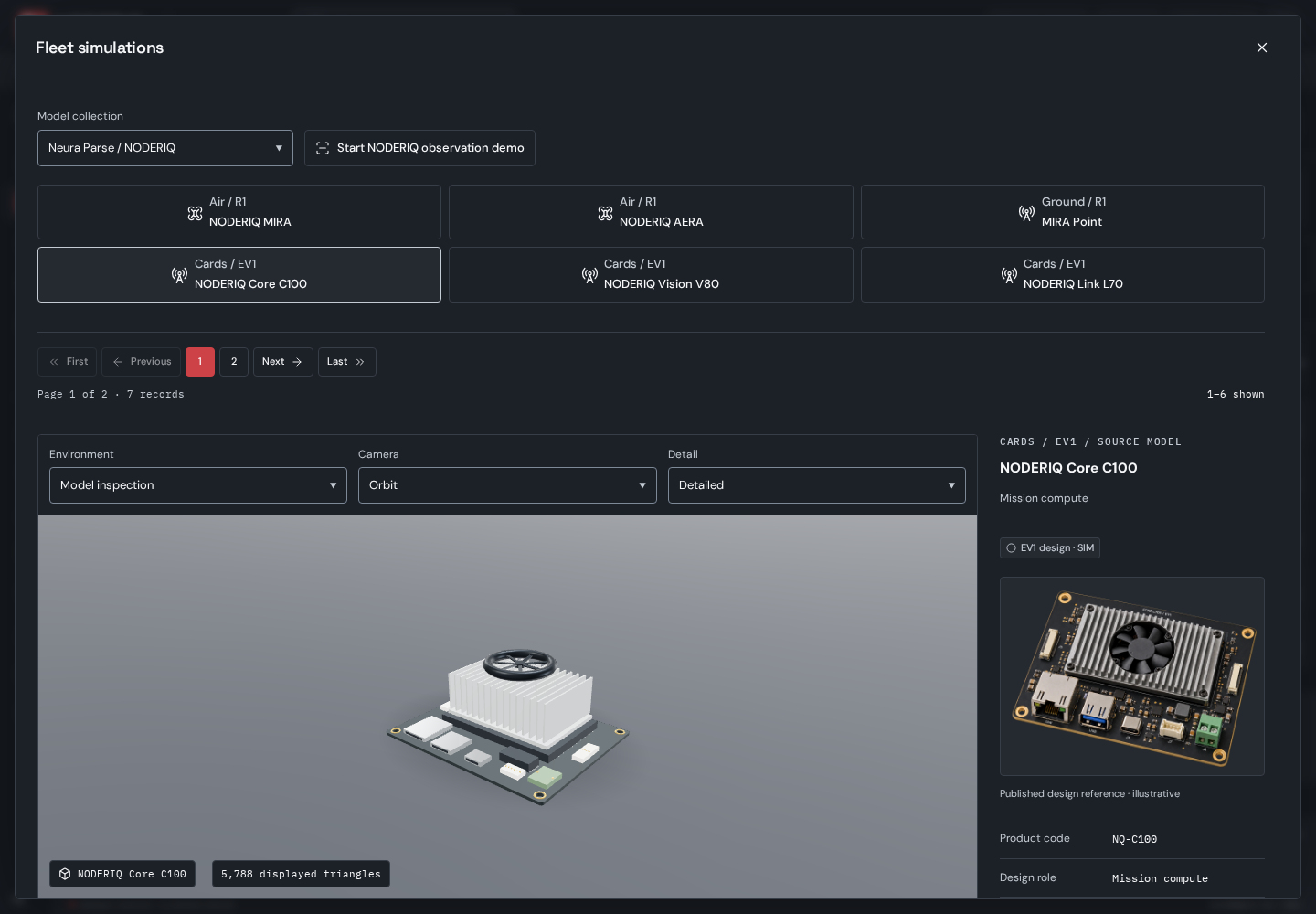Core C100 EV1 board design with a cooling fan and heatsink, Ethernet and USB connectors, and four mounting holes